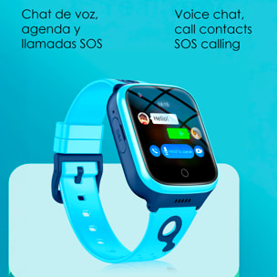 Smartwatch K9 4G GPS. Localizzazione speciale per bambini, con telecamera, recinzioni virtuali, ascolto remoto, chiamate SOS e videochiamata.