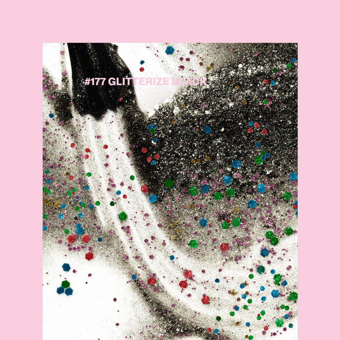 Pink Gellac 177 Glitterize Black Gellak 15ml - Zwarte Glitter Gel Nagellak - Glanzende Gelnagellak - Gelnagels Producten - Gel Nails