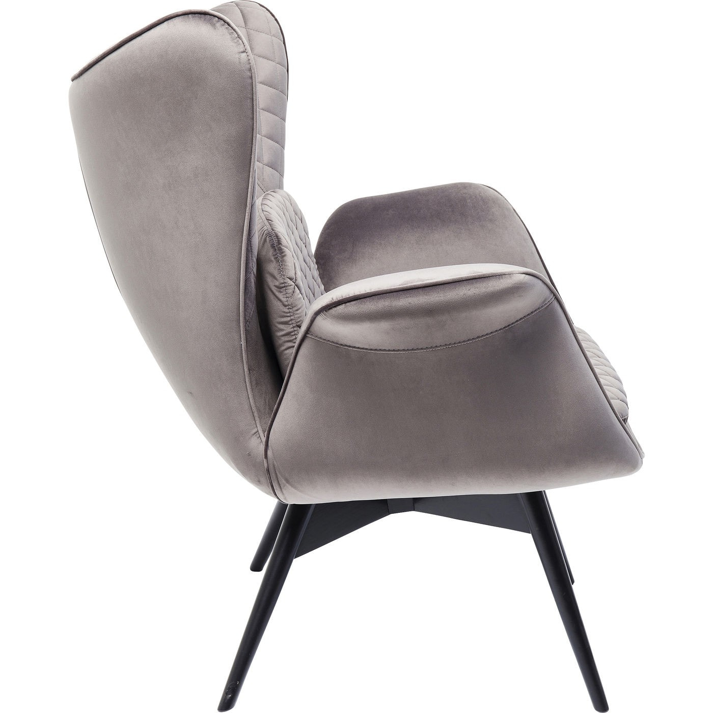 Fauteuil Tudor velours gris Kare Design