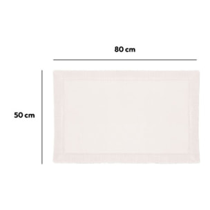 Tapis de bain 80x50 cm Blanc Modern Color