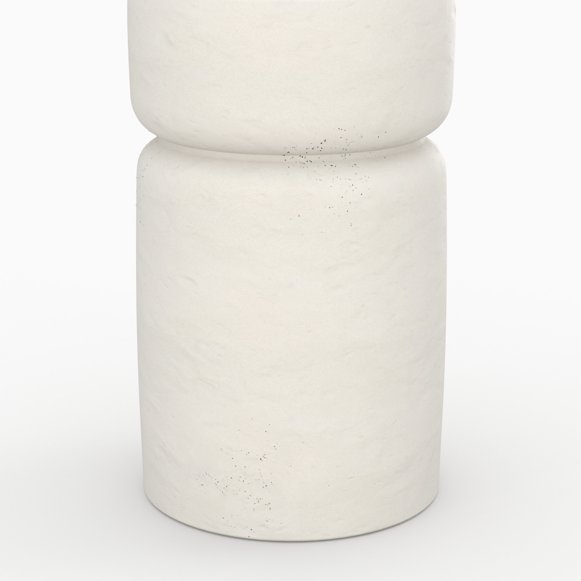 Table d'appoint ronde en béton blanc D30 cm - Tahiti