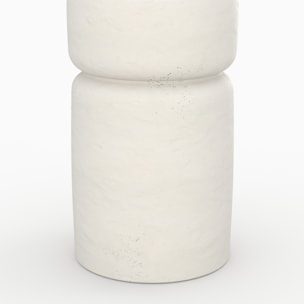 Table d'appoint ronde en béton blanc D30 cm - Tahiti
