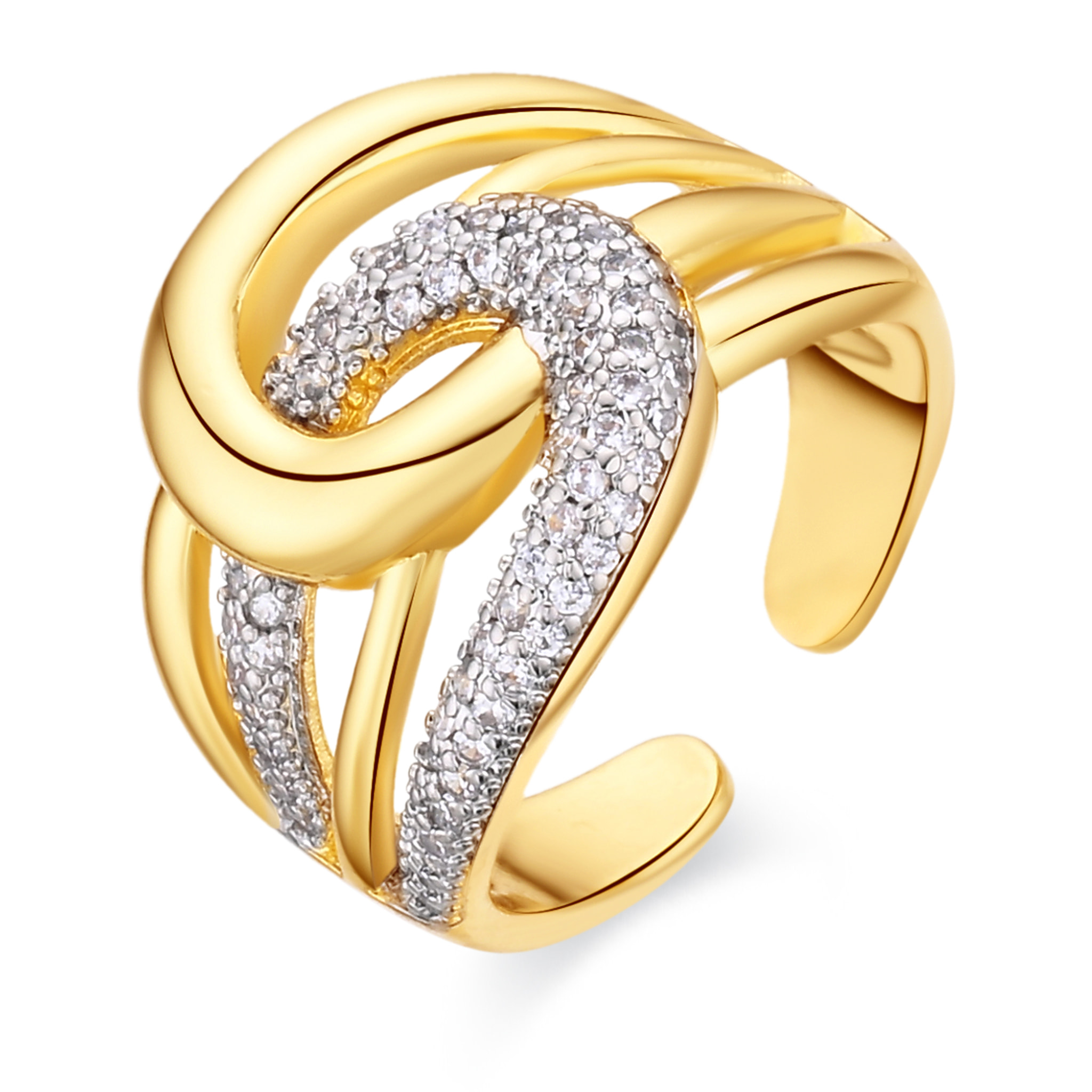 Anillo Nava acabado oro amarillo 18k