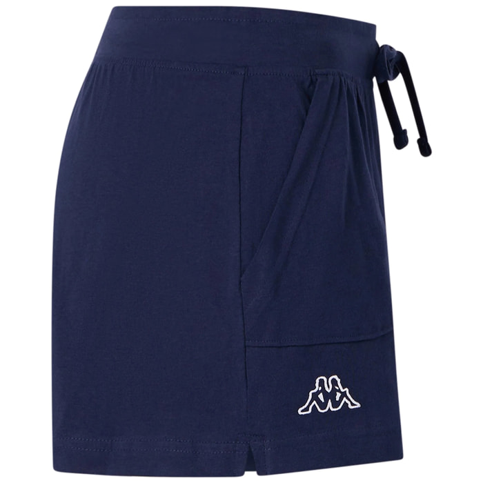Pantaloncini Kappa Donna Logo Caber Blu