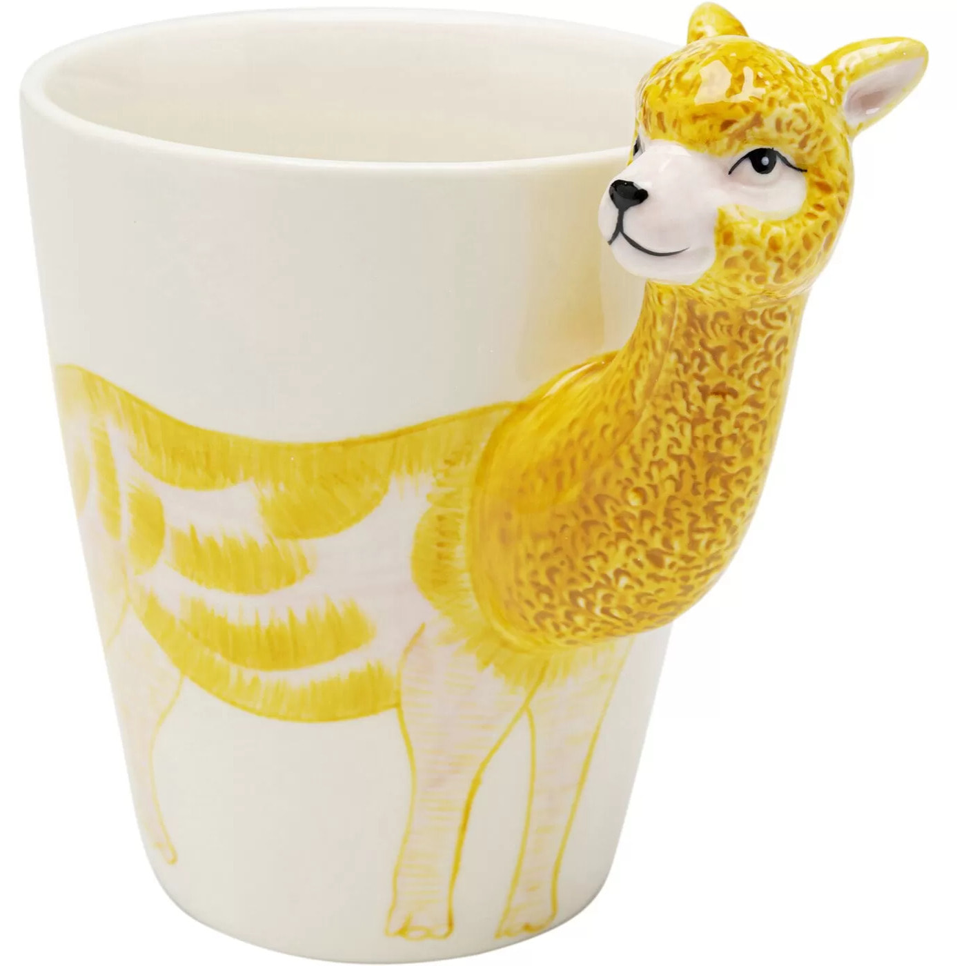 Mugs lama jaune set de 4 Kare Design