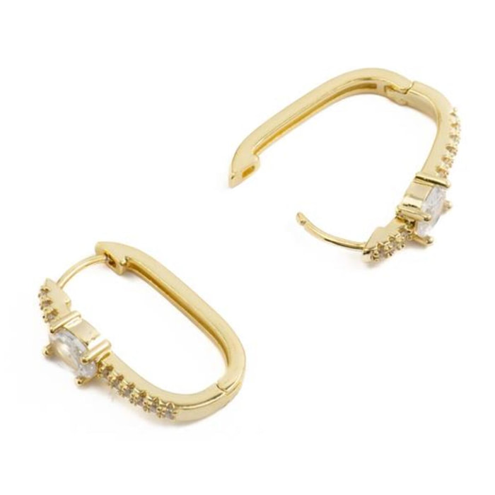 Pendientes Lux by Lux acabados baño oro 18K