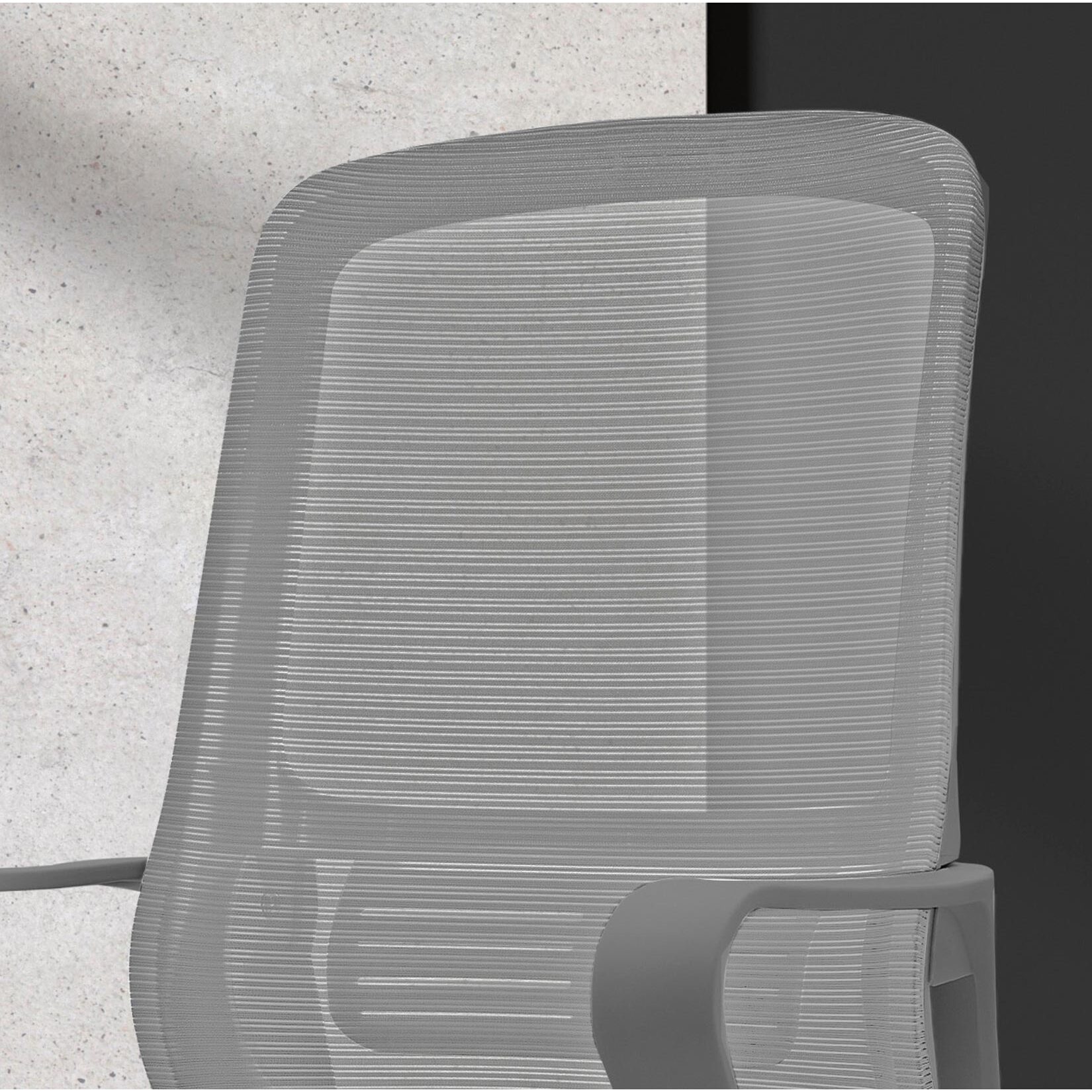 Silla de estudio Noah tela y malla gris 109x59x56 cm