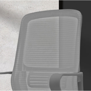 Silla de estudio Noah tela y malla gris 109x59x56 cm