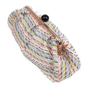 Boesio Bolso bandolera Mujer. Fabricado en rafia sintética entrelazada.