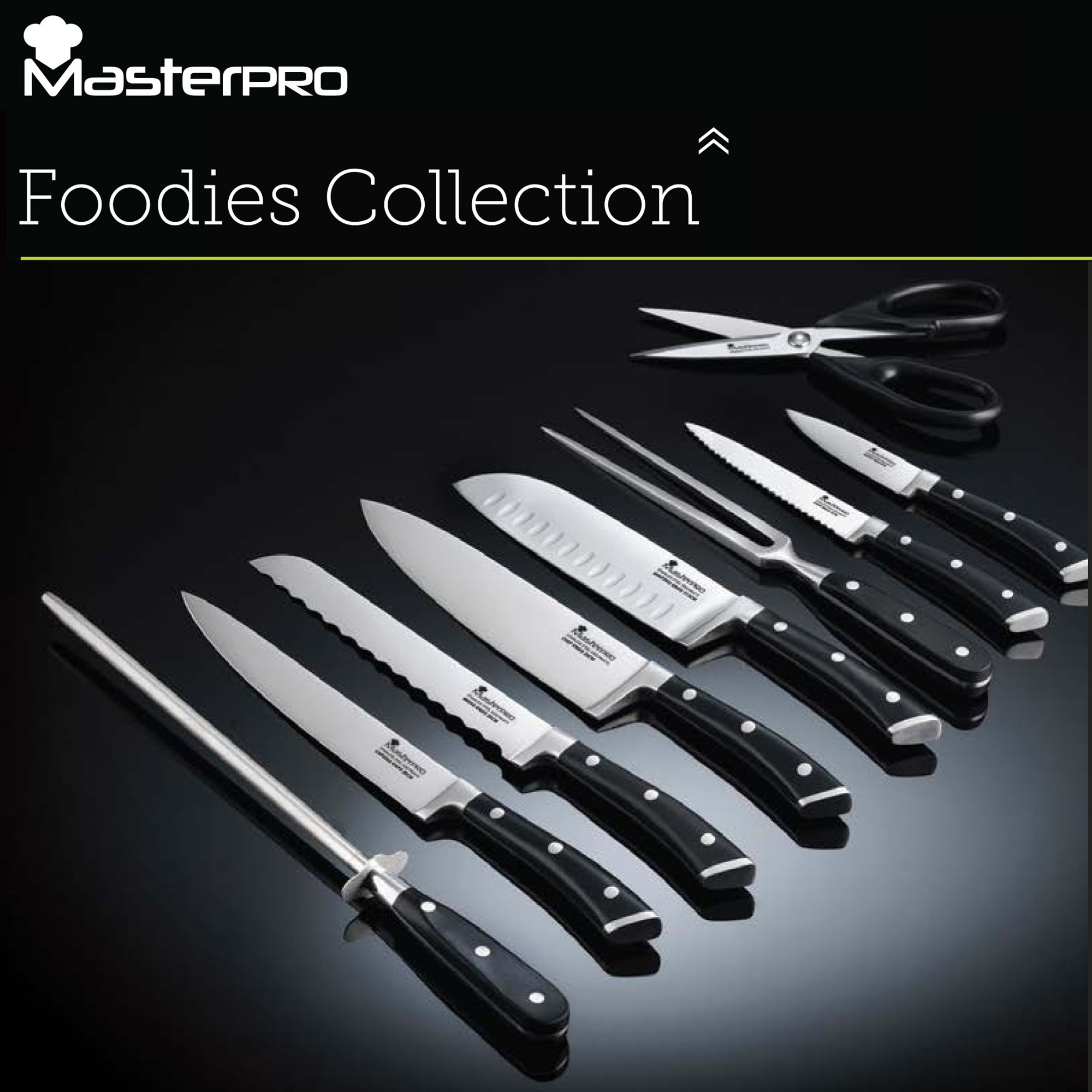 Cuchillo panero 20cm acero inoxidable foodies