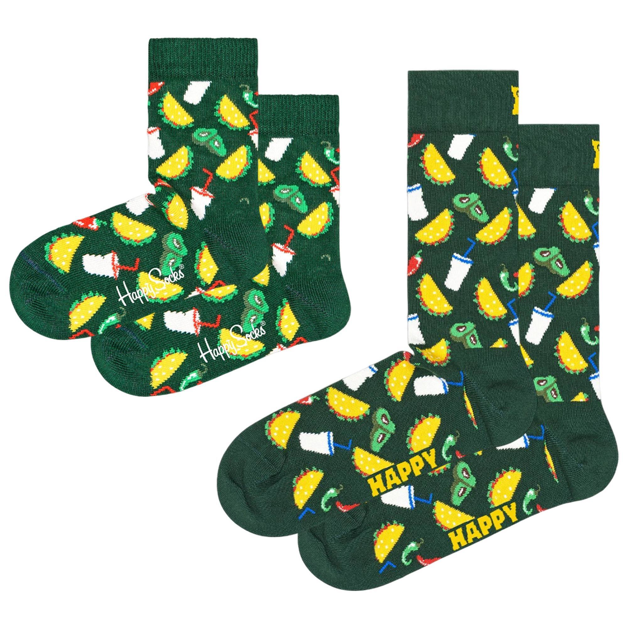 Set 2 pares de calcetines taco para niño y adulto