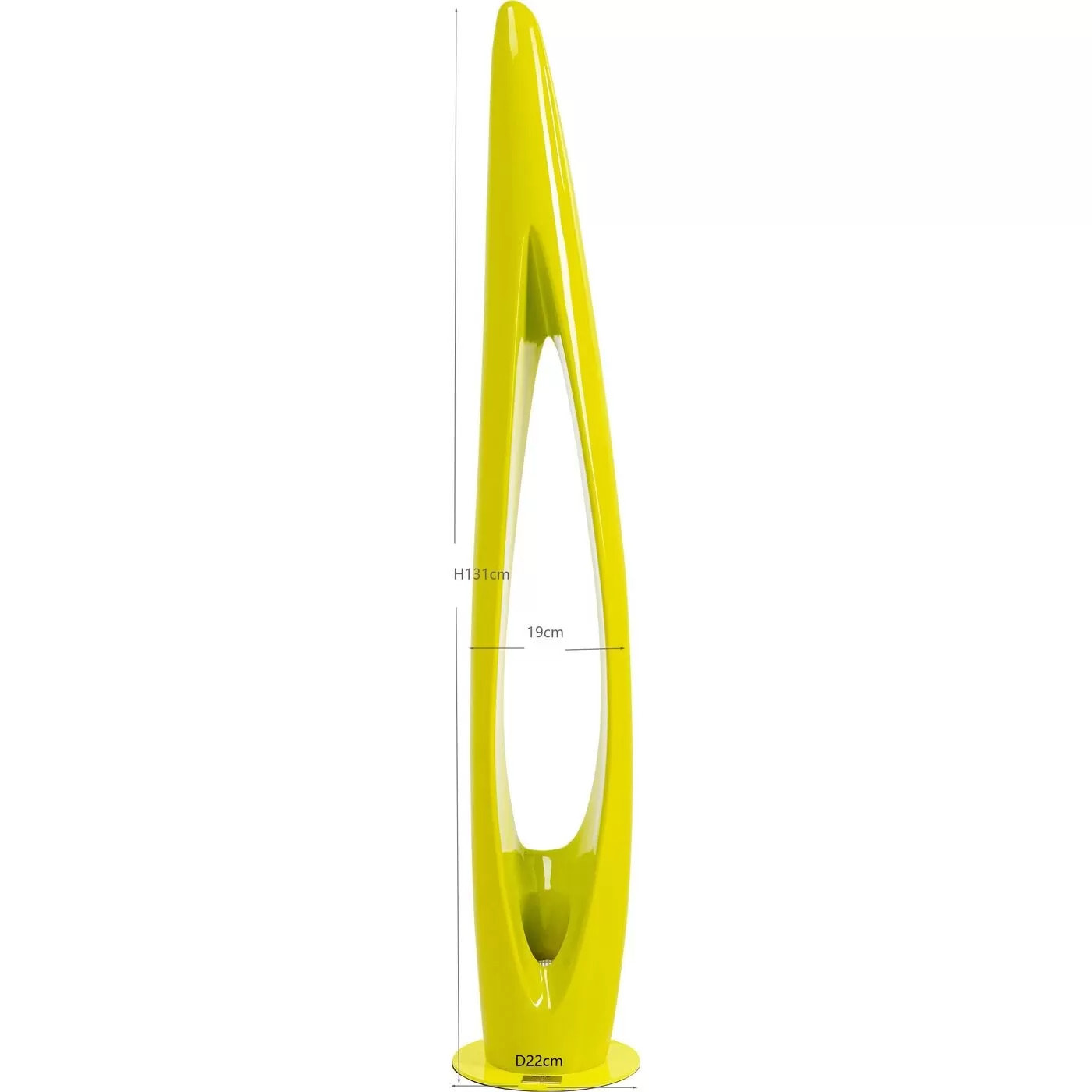 Lampadaire Flow Flame 132cm vert Kare Design