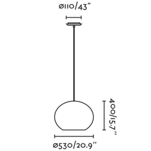 HAKA 530 Lampe suspension noire/rotin