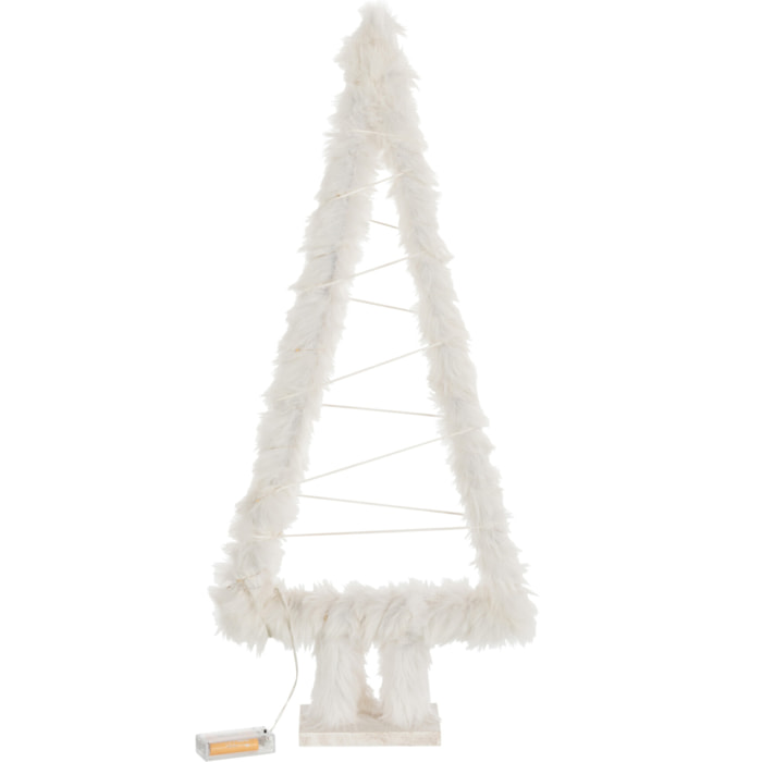 J-Line décoration Sapin De Noël Corde - imitation fourrure - blanc - small