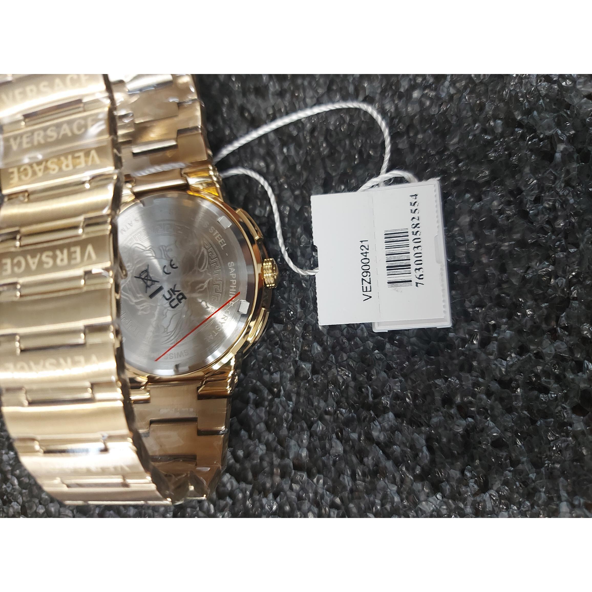 Versace Reloj Cronógrafo De Cuarzo Greca Logo Chrono