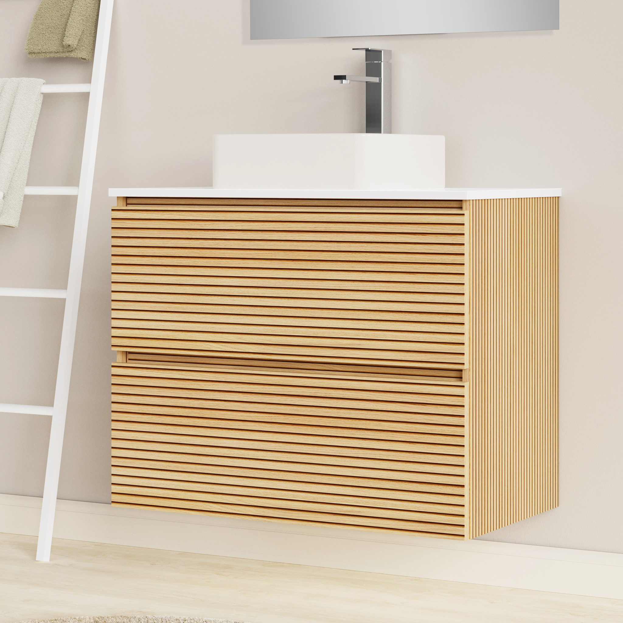 Ensemble de salle de bain BAMBU 2C, Alday, 80 cm, Solomon