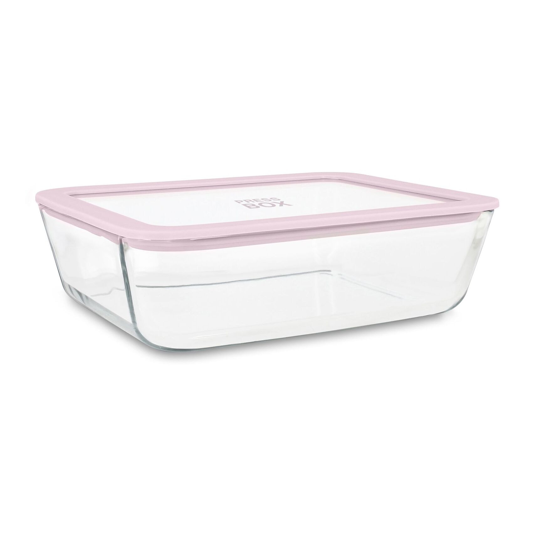 Boîte hermétique rectangulaire rose 1,5L PRESSBOX
