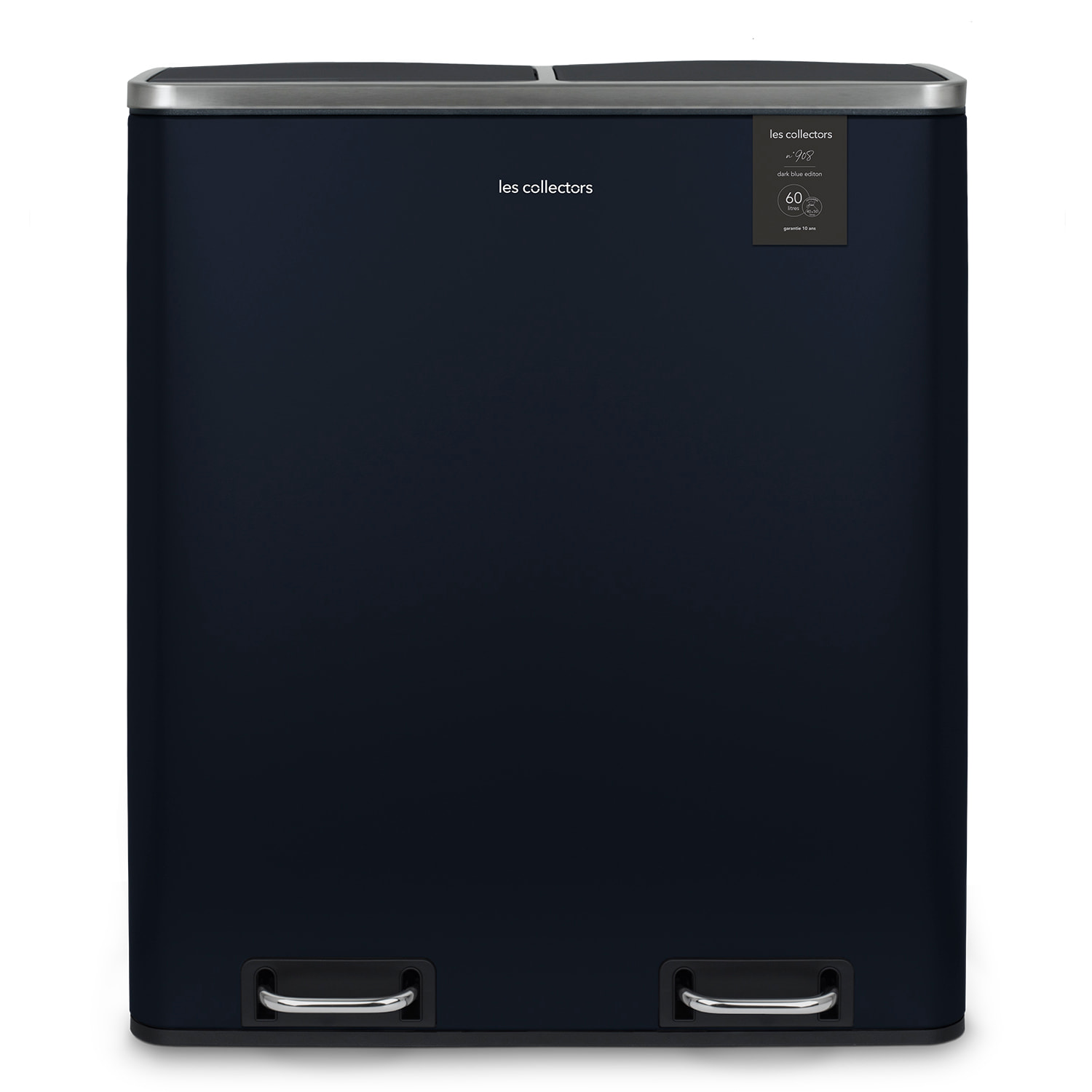 Papelera de reciclaje de pedal N°908 Les Collectors, 60 L, Azul noche