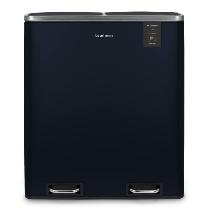 Papelera de reciclaje de pedal N°908 Les Collectors, 60 L, Azul noche