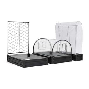 Carrés et serres de potager kit complet en métal