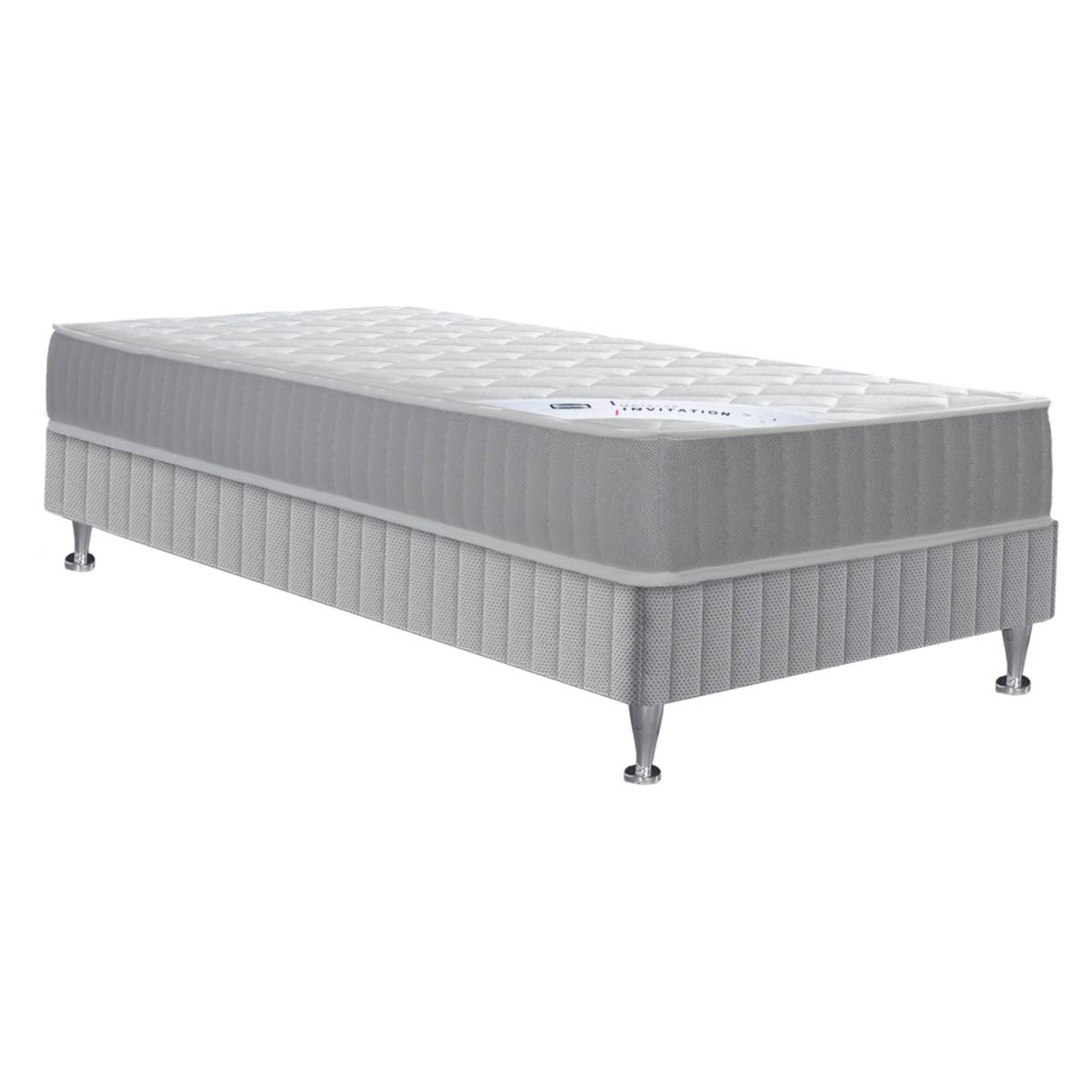 Ensemble matelas H23 ressort ensachés, ferme, sommier