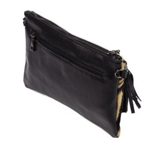 Ermine Bolso bandolera Mujer.Piel auténtica Sauvage  Cavallino Tigre