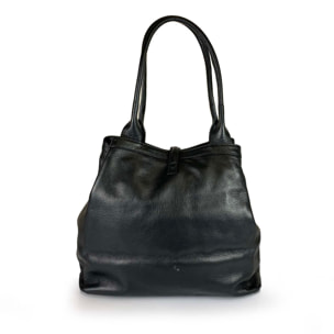 Borse Donna colore Nero-in pelle Made in Italy 42 x 38 x 6cm