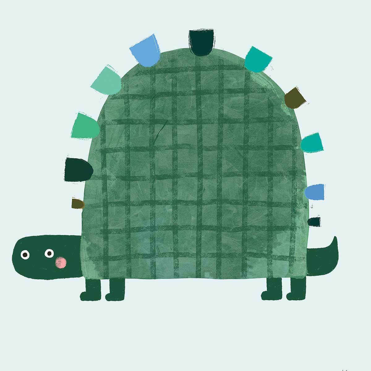 Affiche enfant tortue verte  Affiche seule