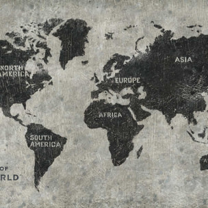 Affiche Carte du monde punky Affiche sous cadre noir