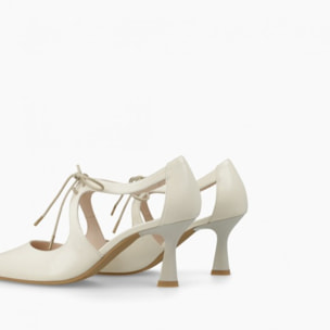 ZAPATOS DE SALÓN BLANCOS GINOL-PI