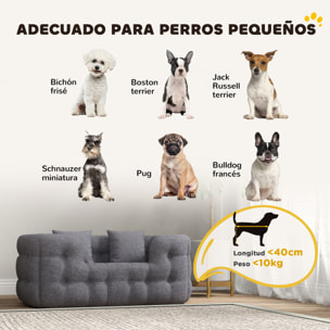 Cama para Perros Pequeños Cama para Mascotas con 2 Almohadas Colchón para Perros con Base Antideslizante Funda Extraíble y Lavable 70x50x30 cm Gris