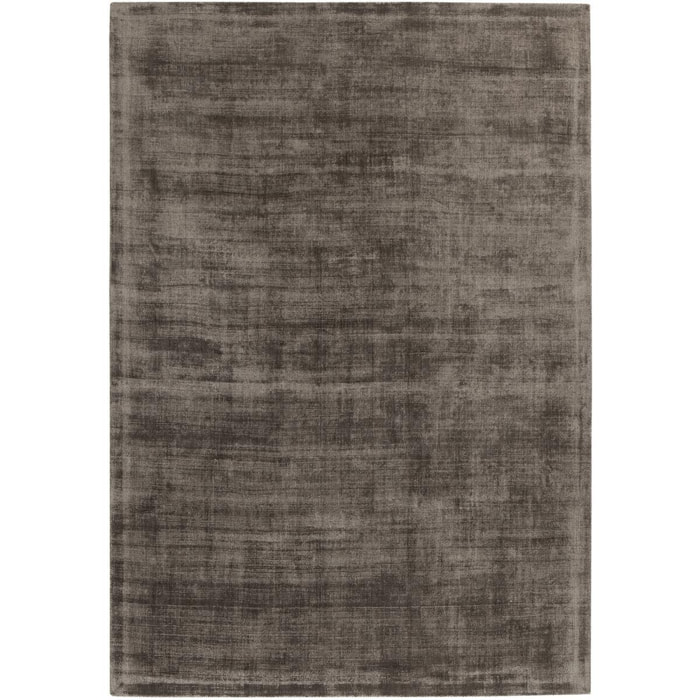 Tapis salon et chambre fait main en viscose motif uni ELWA