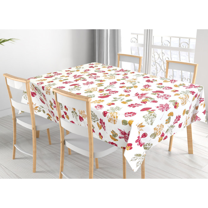 Tovaglia Cucina In 100% Cotone Made In Italy Disegno Bosco 140x140