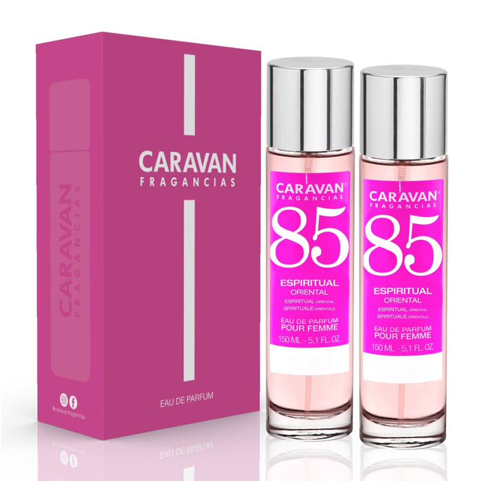 Caravan fragancias - caja de regalo con 2 perfumes nº85 de 150 ml, para mujer