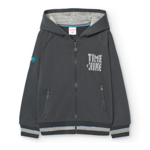 Chaqueta felpa con capucha de niño -BCI