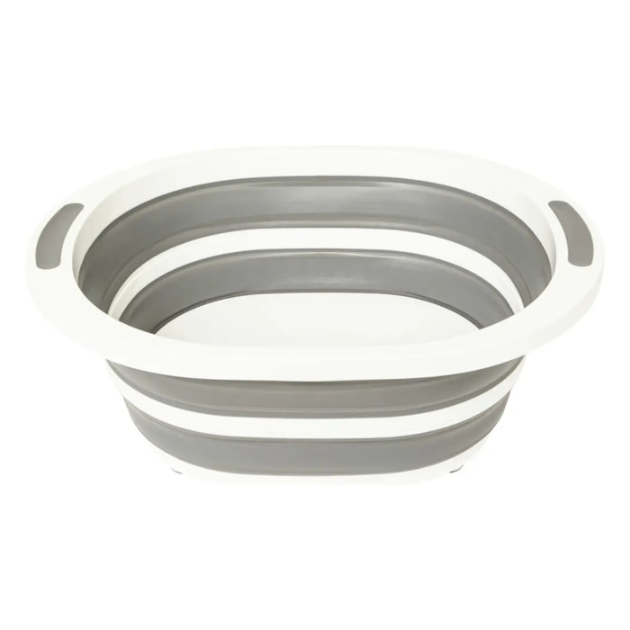 Bassine "Retractable" 8L avec bouchon de vidange gris et blanc