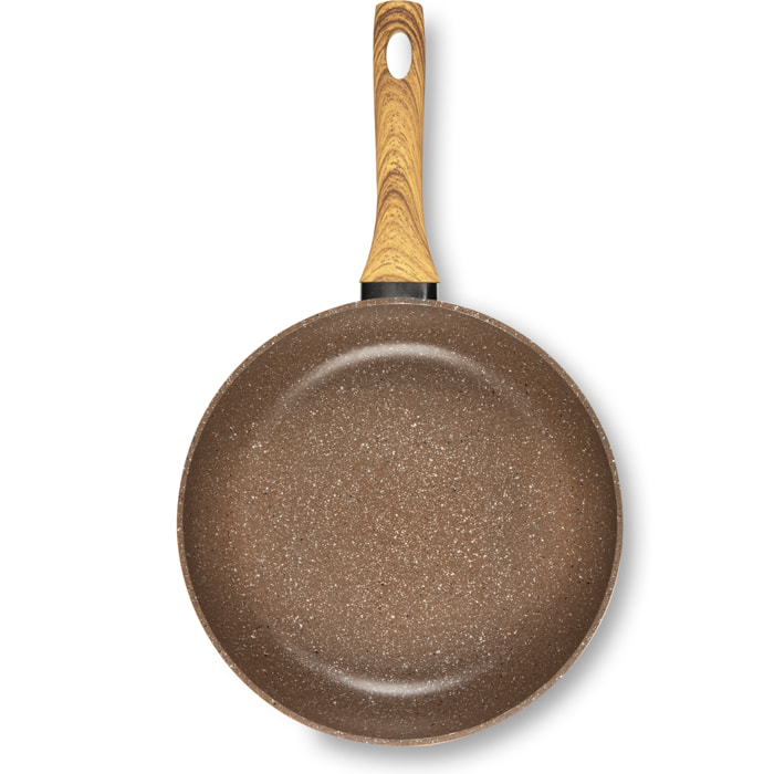 Poêle 28 cm Excelsa – Wood & Stone, Aluminium Beige