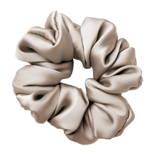 Scrunchies Elastico Capelli 100% Seta Tinta Unita Tortora
