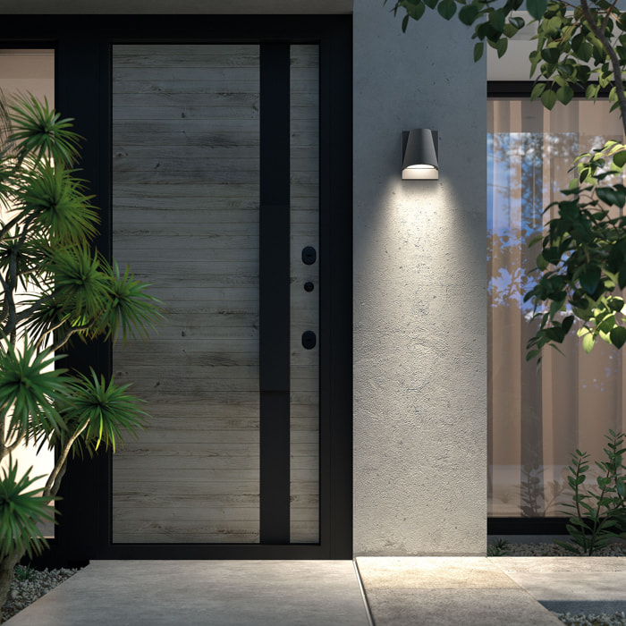 Forlight Kala - Aplique de Pared Exterior GU10. Resistente para Exteriores IP44. Ideal para Terrazas | Balcones | Jardines y Po
