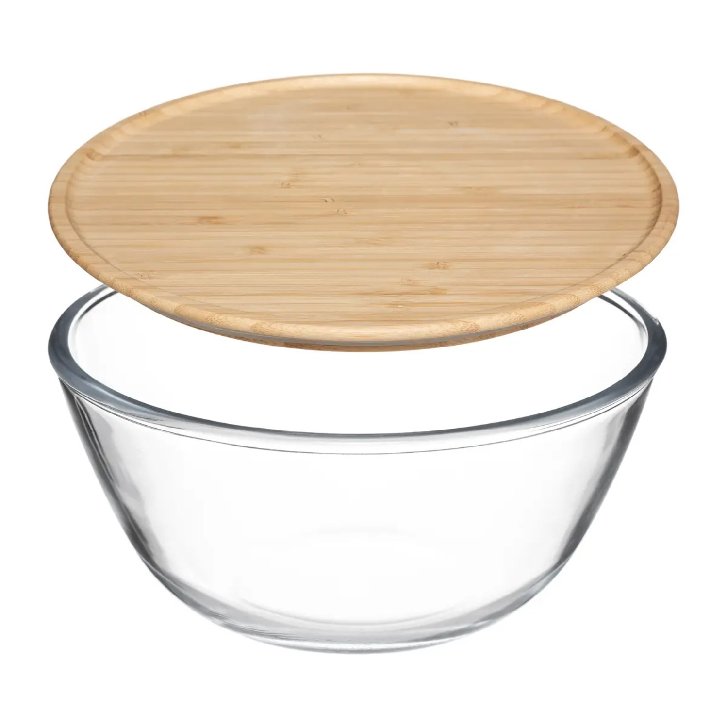 Saladier D23cm couvercle bambou