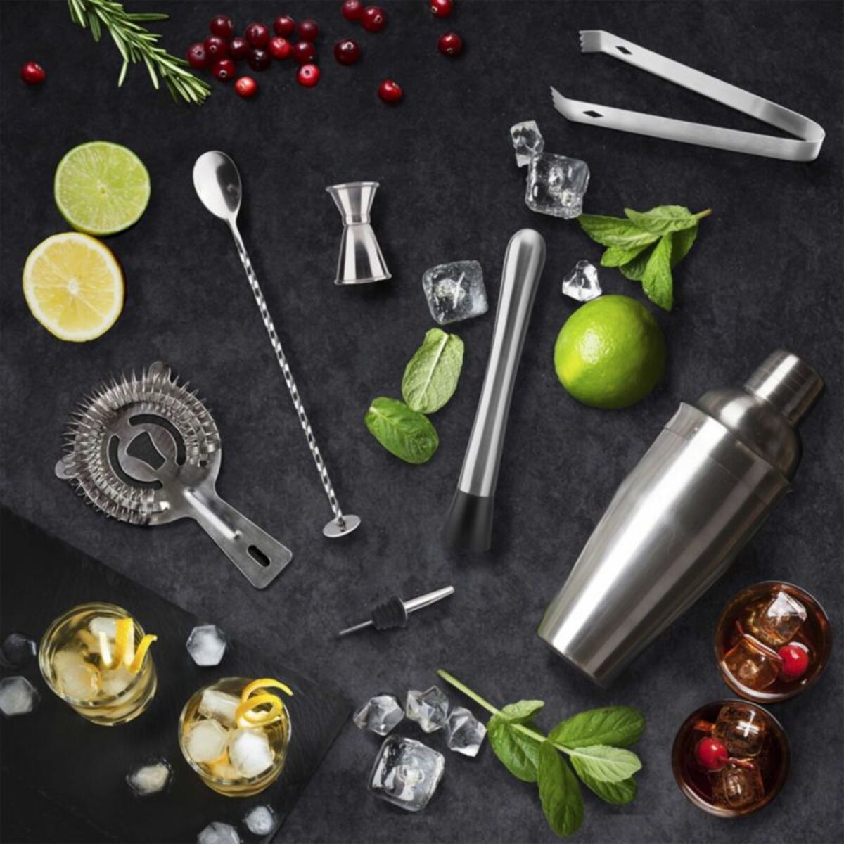 Coffret cocktail COOK CONCEPT a cocktail support bambou