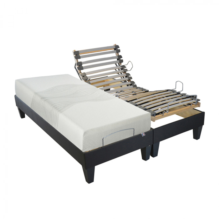 Ensemble Electrique AMIRAL | 2 Matelas + 2 Sommiers | 2 x 90 x 200 cm