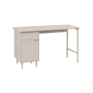Bureau décor bois et métal 1 tiroir 1 porte ELLIE