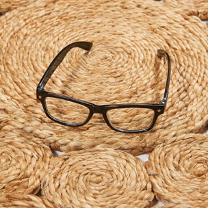 Tapis rond fait main en jute motif rond VODO