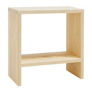Table de chevet en bois massif ton naturel 40x20cm Hauteur: 40 Longueur: 40 Largeur: 20