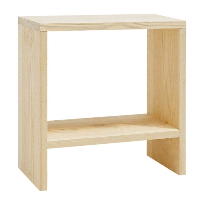 Table de chevet en bois massif ton naturel 40x20cm Hauteur: 40 Longueur: 40 Largeur: 20