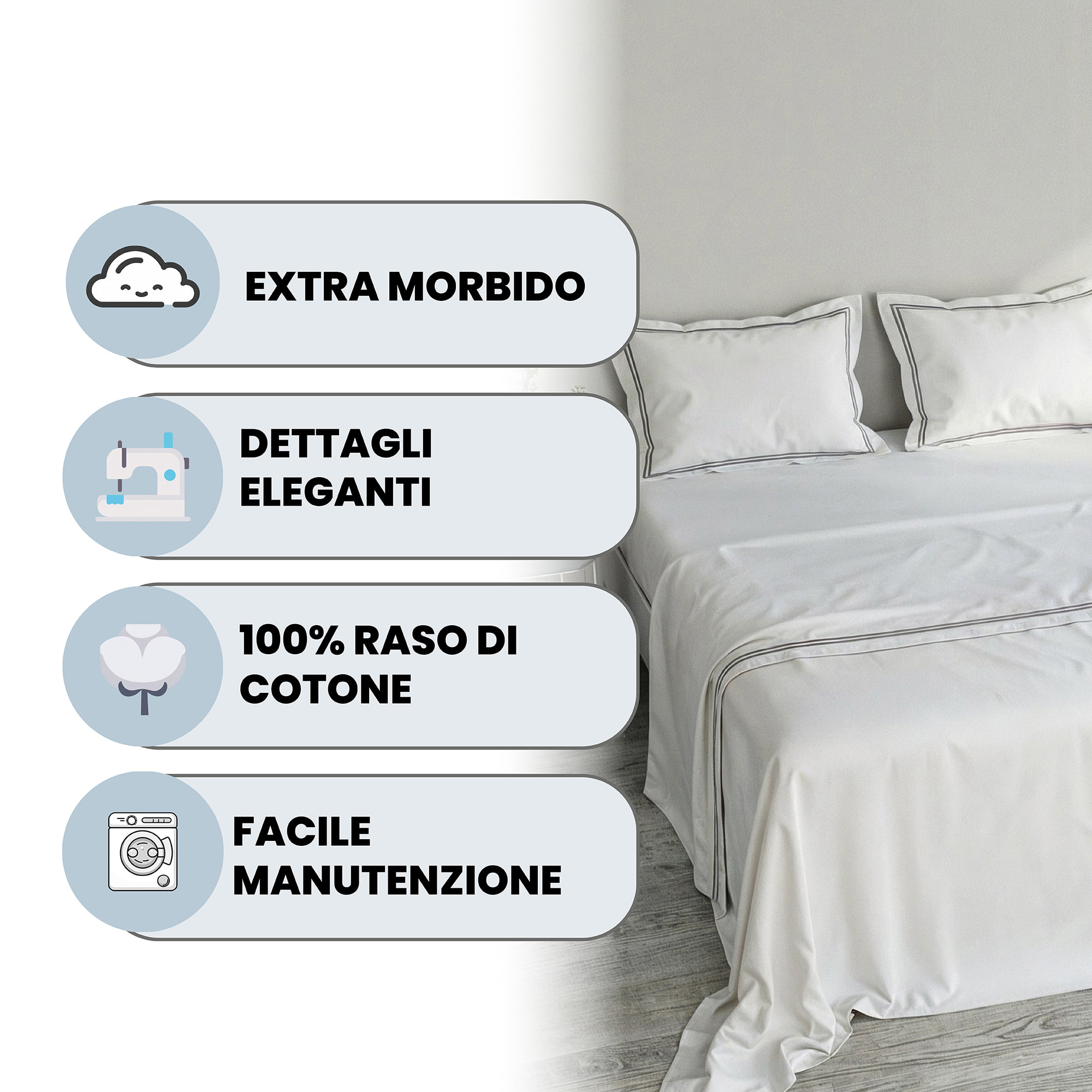 COMPLETO LETTO RASO VENERE MATRIMONIALE MAXI