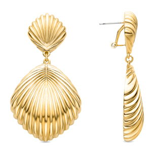 Pendientes acabados en oro amarillo de 18K
