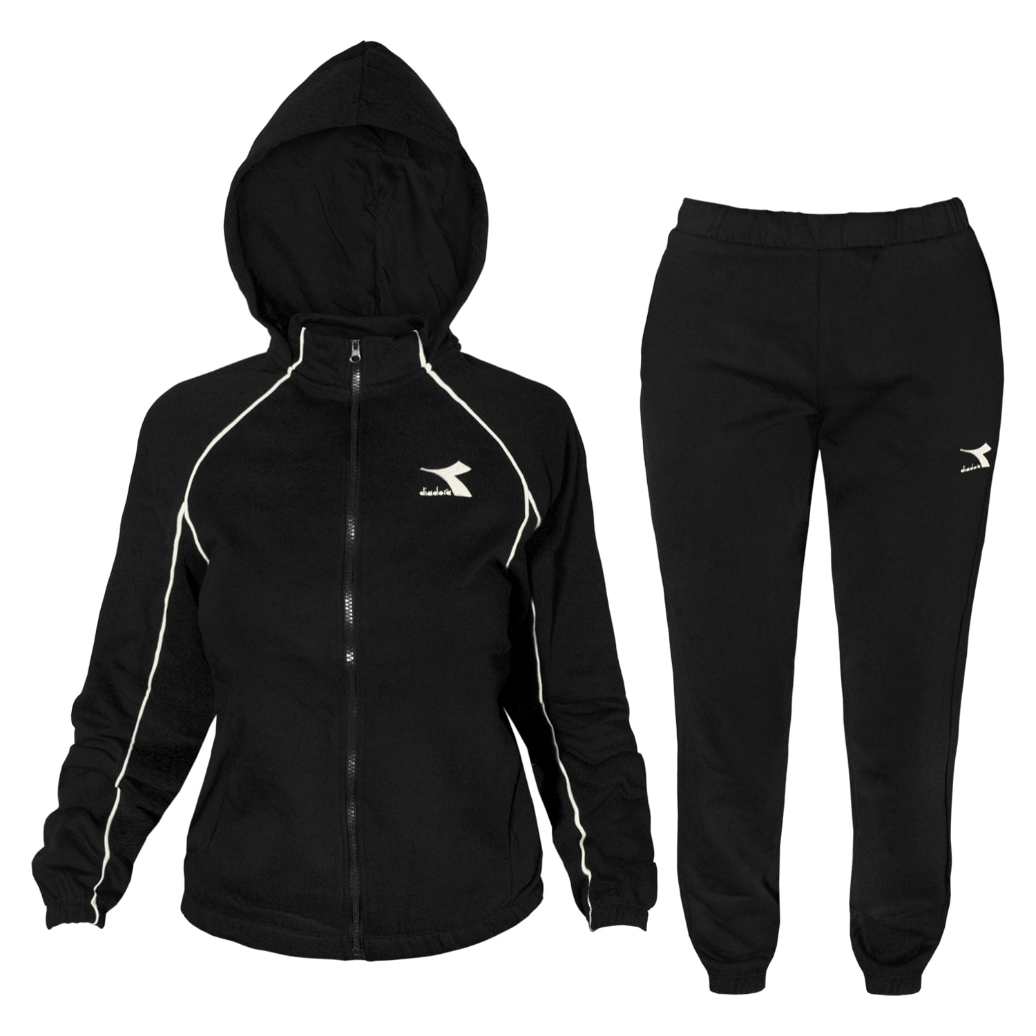 Tuta Donna DIADORA Cotone Felpato Full Zip 4 Colori Art.178696