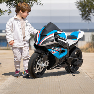 Moto eléctrica niños BMW HP4 Blue 12V recargable triciclo infantil +3 años